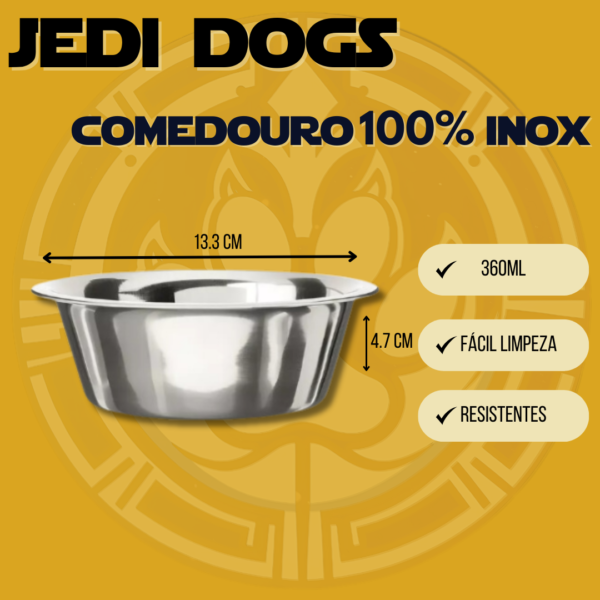 Tigelas 100% INOX Chalesco (Cães) - 360 ML