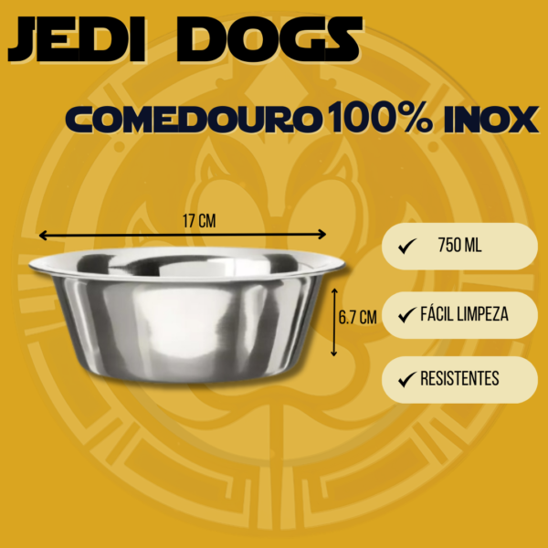 Tigelas 100% INOX Chalesco (Cães) - 750 ML